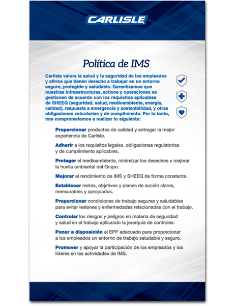 Picture of IMS Policy 3 1/2" x 6" Magnet - Spanish