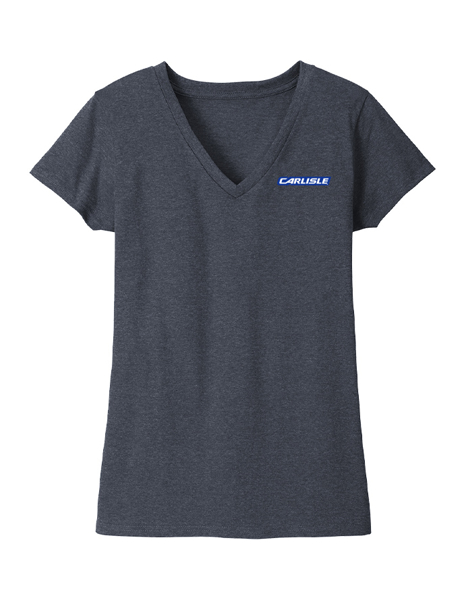 Picture of District ® Women’s Re-Tee ™ V-Neck Heather Navy