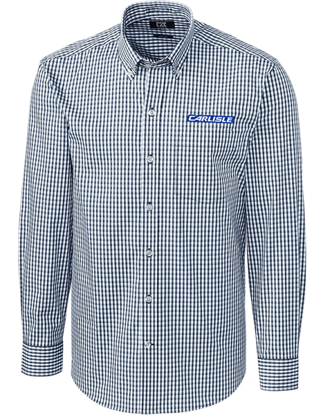 Picture of Cutter & Buck Easy Care Stretch Gingham Men's Long Sleeve Dress Shirt