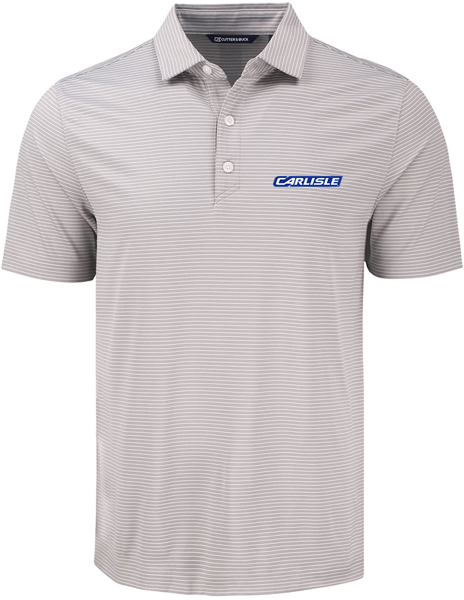 Picture of Cutter & Buck Forge Eco Fine Line Stripe Stretch Recycled Mens Polo