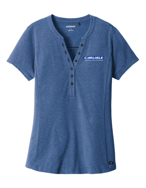 Picture of OGIO ® Ladies Tread Henley Blue Heather