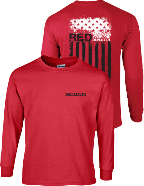 Picture of -D- Veteran ERG Long Sleeve Red Tees